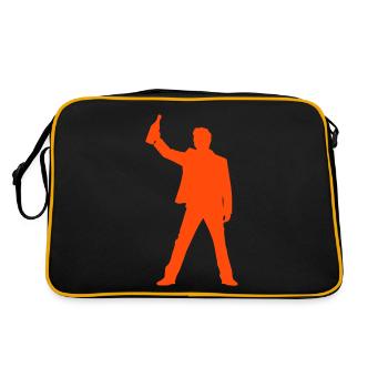 Drunk Silhouette - Retro Bag - black/gold - Back