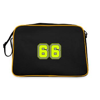 66 number symbol - Retro Bag - black/gold - Back