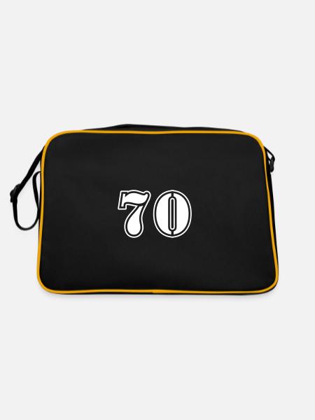 70 number symbol - Retro Bag - black/gold - Back