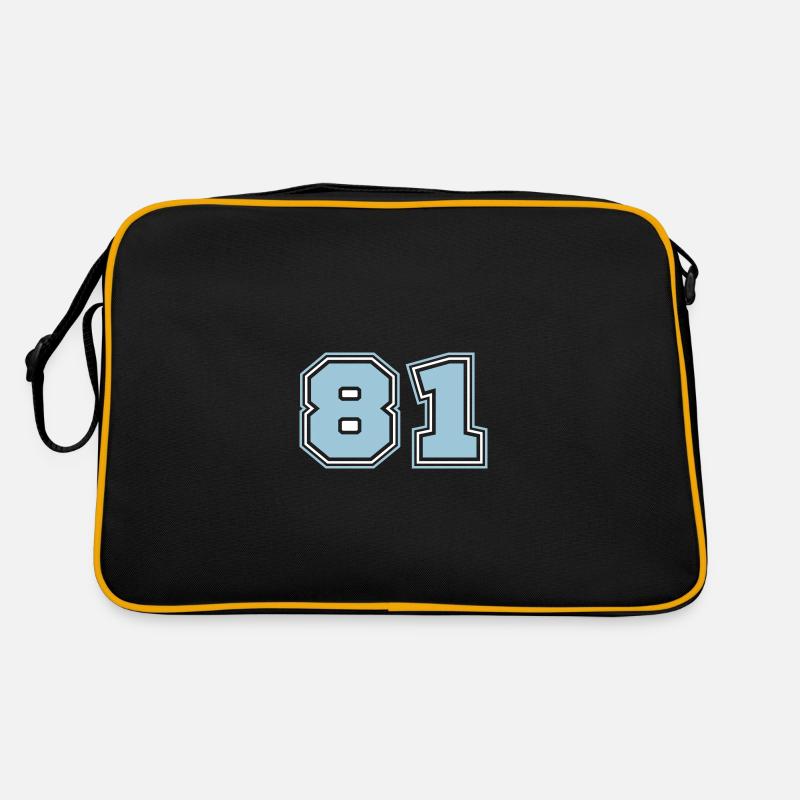 81 Zahl nummer Retro Tasche
