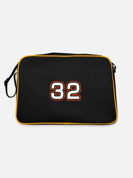 32 number symbol - Retro Bag - black/gold - Back
