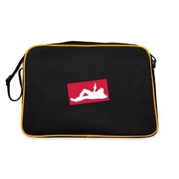Drinking Beer Silhouette - Retro Bag - black/gold - Back