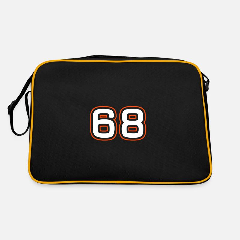 68 Zahl Symbol Retro Tasche