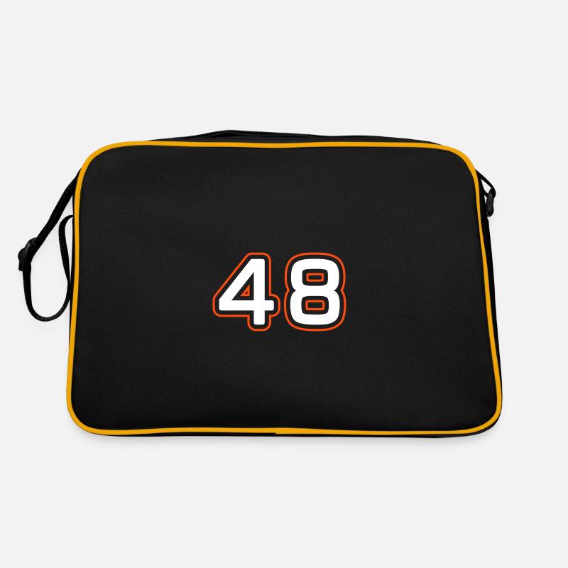 48 Zahl symbol Retro Tasche