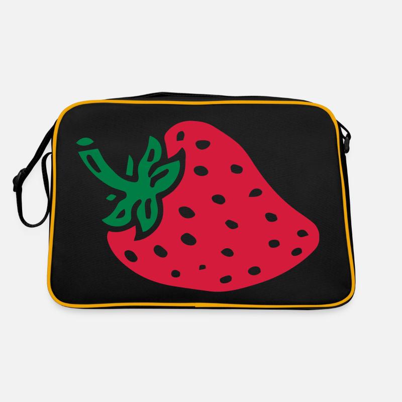 Fraise Fraise Fruit Fruit Été Sac Retro