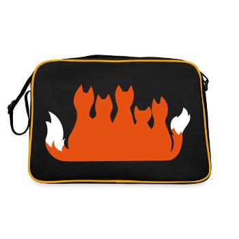 Famille Renard Fox Family Fox Family idée cadeau - Sac Retro - noir/or - Dos