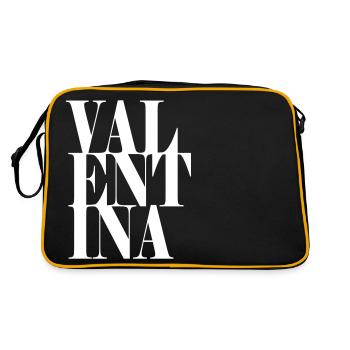 Valentina Nom Prénom Police moderne Word Art - Sac Retro - noir/or - Dos