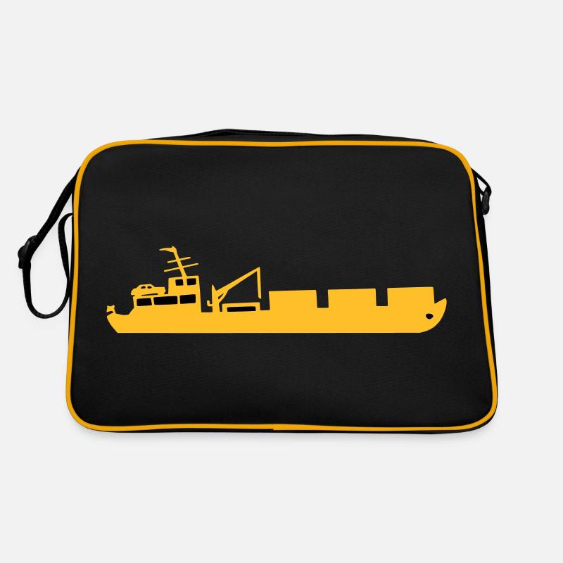 Boat cargo ship ship two-color Retro Bag