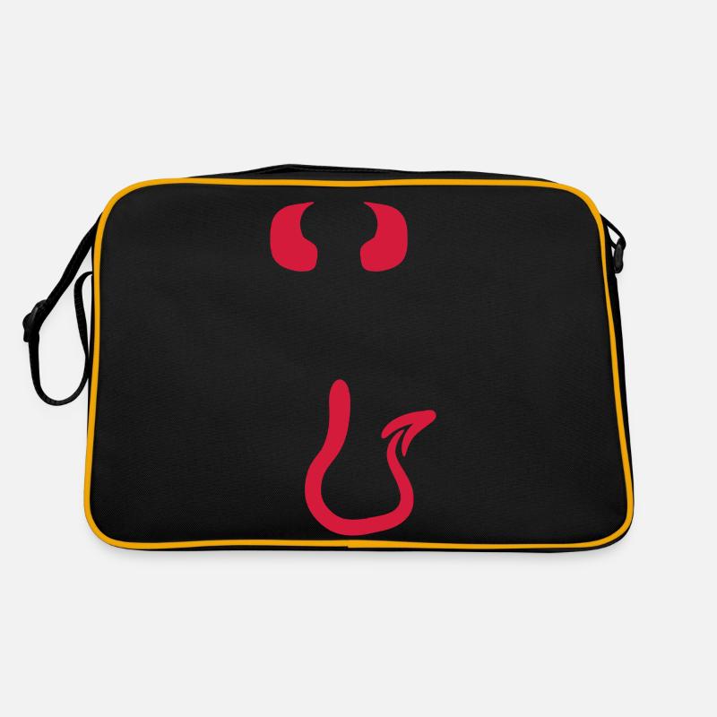 Devil Satan horns evil Dick Retro Bag