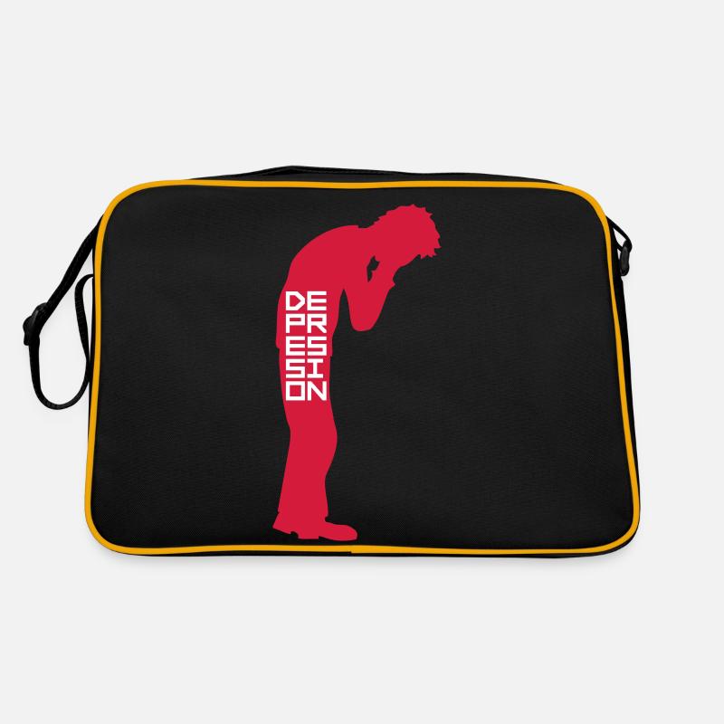 Stehend weinen Depression Retro Tasche