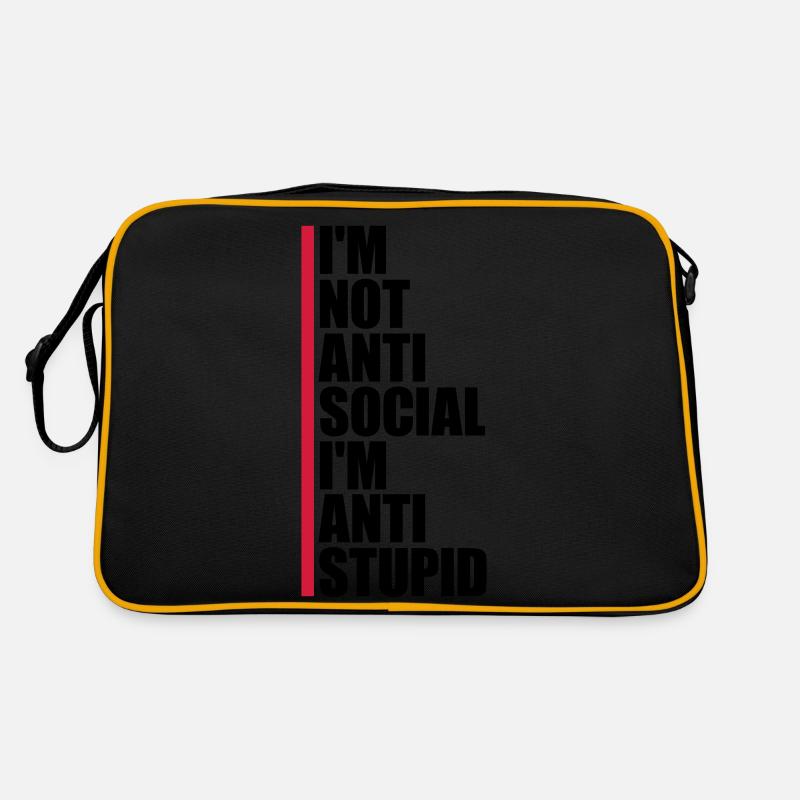 pas antisocial anti-stupide Sac Retro