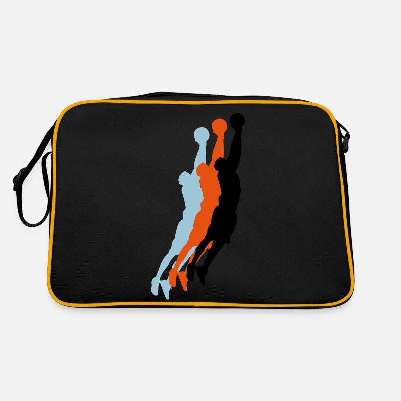 basketballer silhouette 3 Retro Tasche