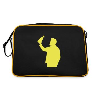 Drinking Man Party Celebrate Bottle - Retro Bag - black/gold - Back