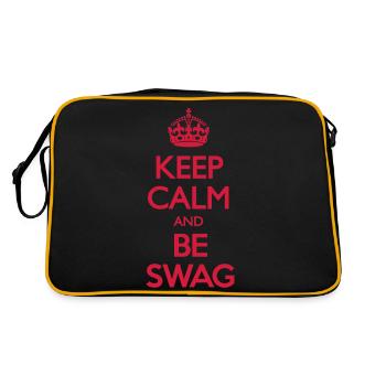 Keep Calm and Swag - Sac Retro - noir/or - Dos