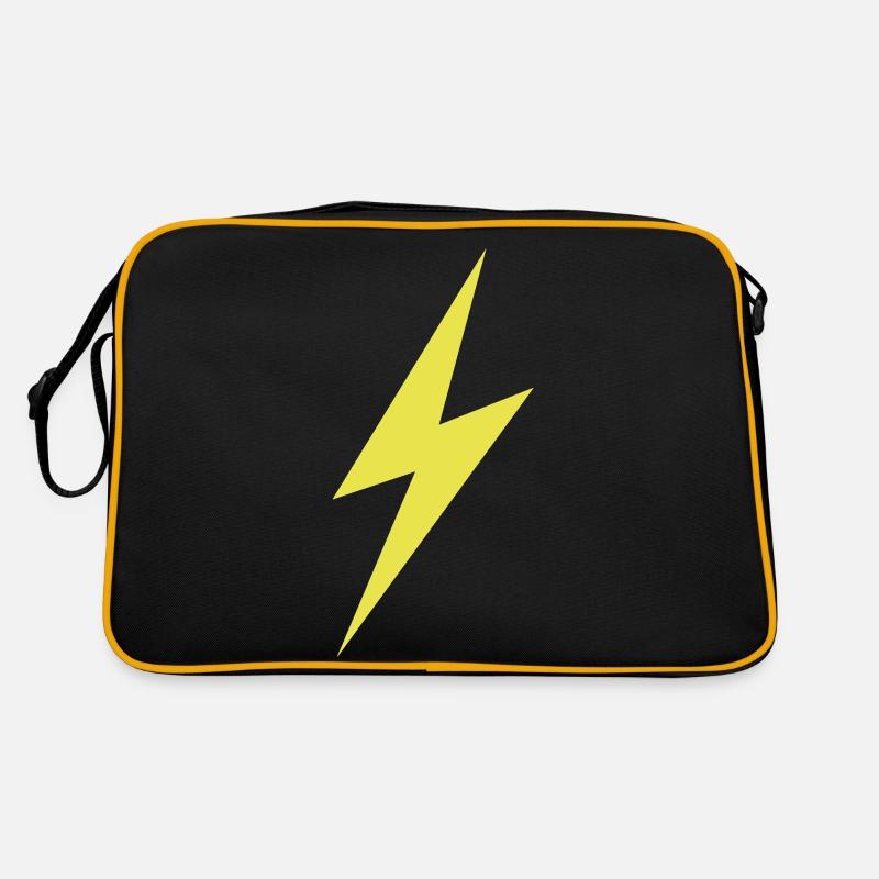 Schneller Blitz - Retro Tasche - Schwarz/Gold