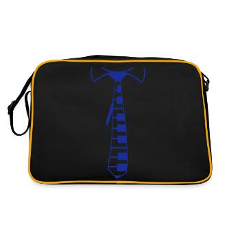 Costume Cravate Piano Instrument Touches Musique Fun - Sac Retro - noir/or - Dos