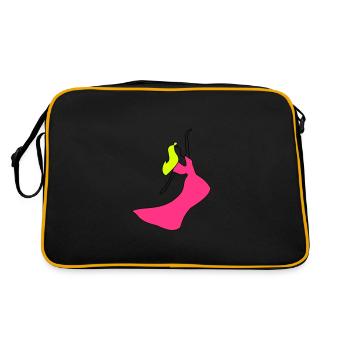 Princess / Dancer - Customizable Motif Colors - Retro Bag - black/gold - Back