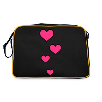 cœur - Sac Retro - noir/or - Dos