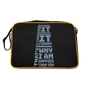 You find it offensive - Retro Bag - black/gold - Back