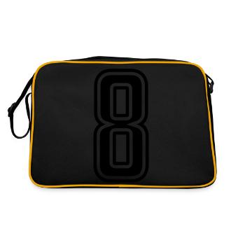 8 - Retro Bag - black/gold - Back