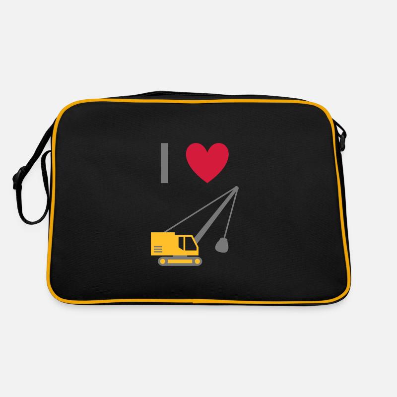 ★ Design colors can be changed ★ I love dragline excavators Retro Bag