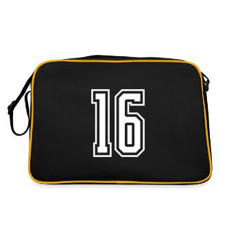 16 Number number - Retro Bag - black/gold - Back