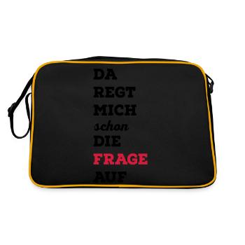 lustig - Retro Tasche - Schwarz/Gold - Hinten