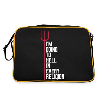 En allant en enfer - Sac Retro - noir/or - Dos