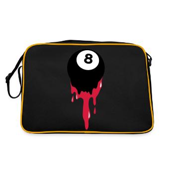 saignements huit 8 balle de billard ou au snooker - Sac Retro - noir/or - Dos