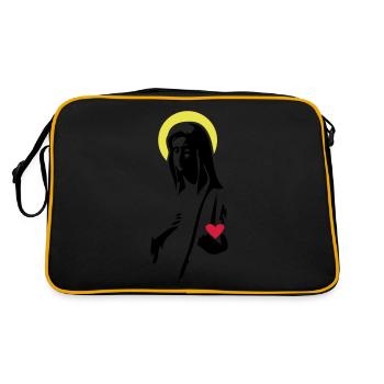 Maria - Retro Tasche - Schwarz/Gold - Hinten