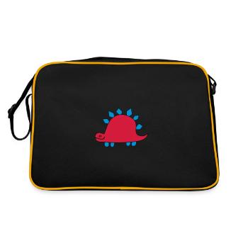 Dinosaurs - Motif colors customizable - Retro Bag - black/gold - Back