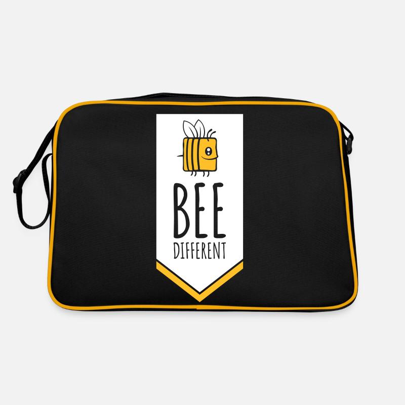 bee different Spruch Zitat Retro Tasche