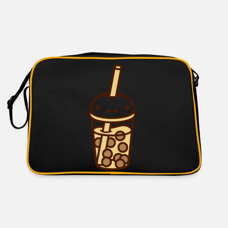 Gesicht Bubble Tea Comic Retro Tasche