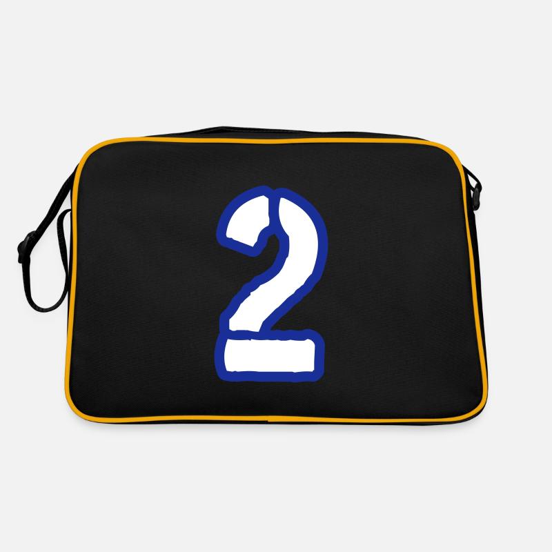 2 Symbole numérique Sac Retro