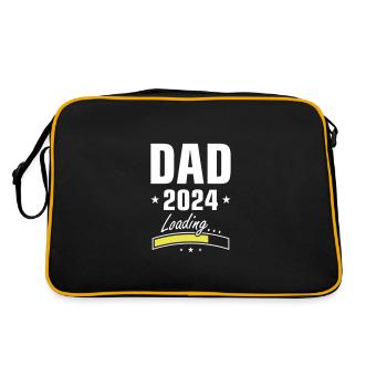 Dad 2024 Loading Papa - Retro Tasche - Schwarz/Gold - Hinten