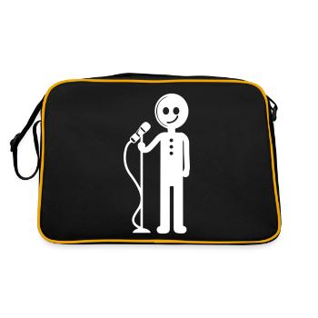 Sänger Mikrofon Artist - Retro Tasche - Schwarz/Gold - Hinten