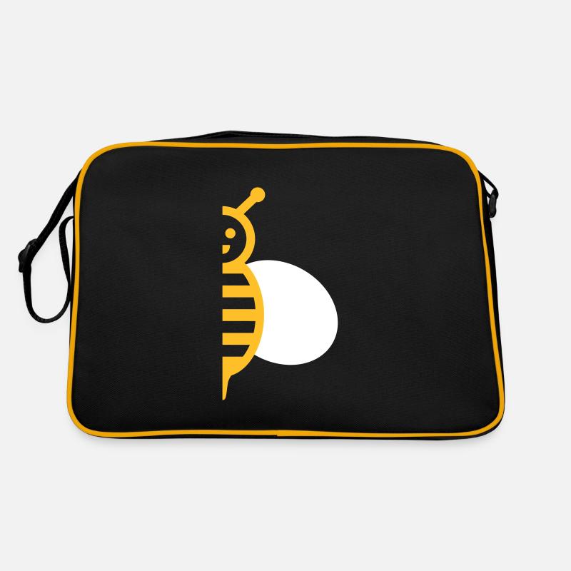 Half of a bee with a wing Retro Bag