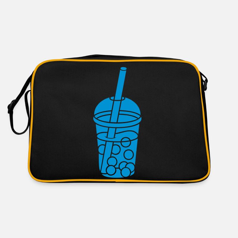 Becher Design Bubble Tea Retro Tasche