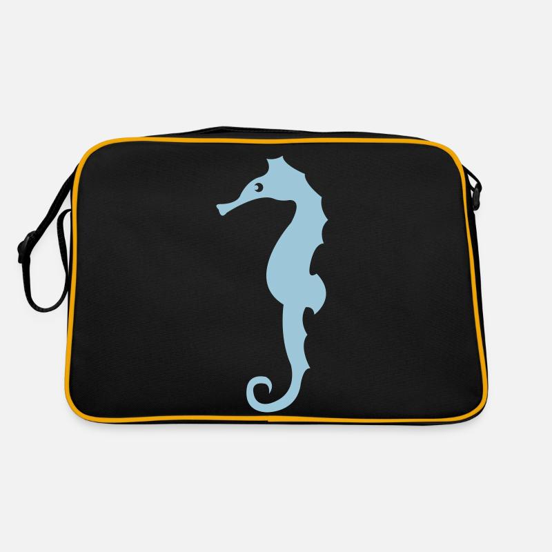seepferdchen silhouette Retro Tasche