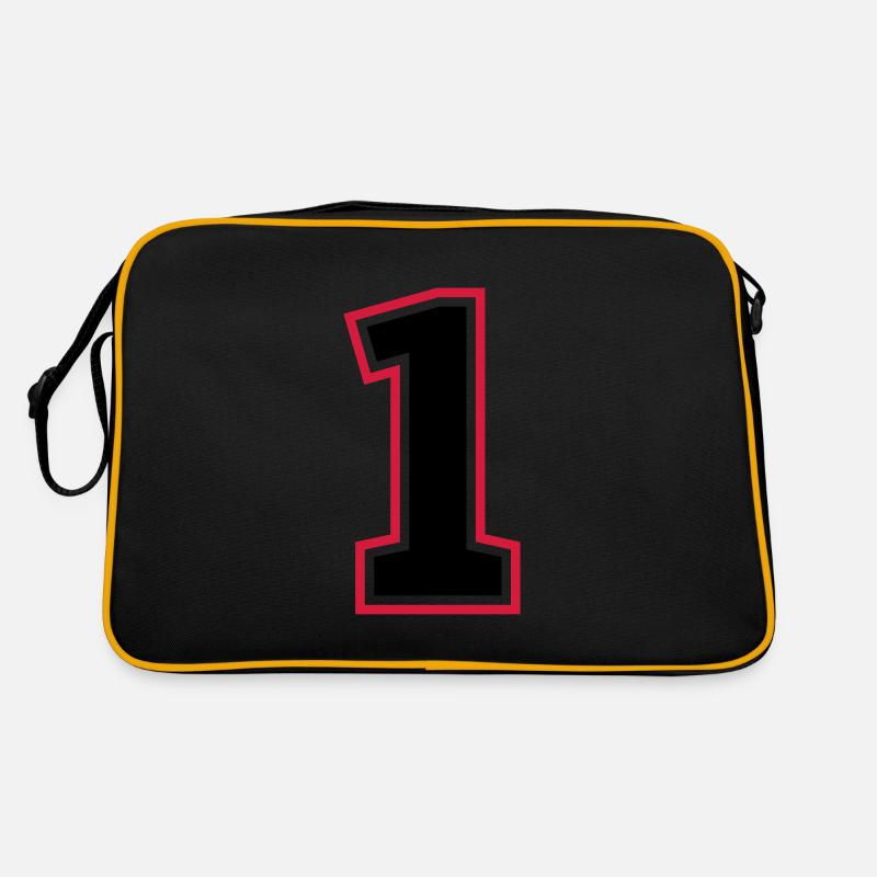 1 zahl Retro Tasche