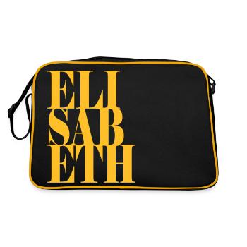 Elisabeth Nom Prénom Police moderne Word Art - Sac Retro - noir/or - Dos