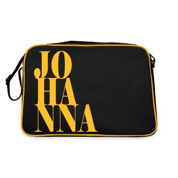 Johanna Nom Prénom Police moderne Word Art - Sac Retro - noir/or - Dos