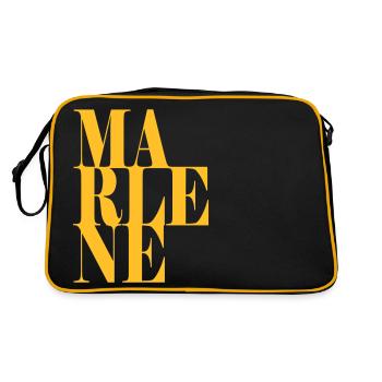 Marlene Nom Prénom Police moderne Word Art - Sac Retro - noir/or - Dos