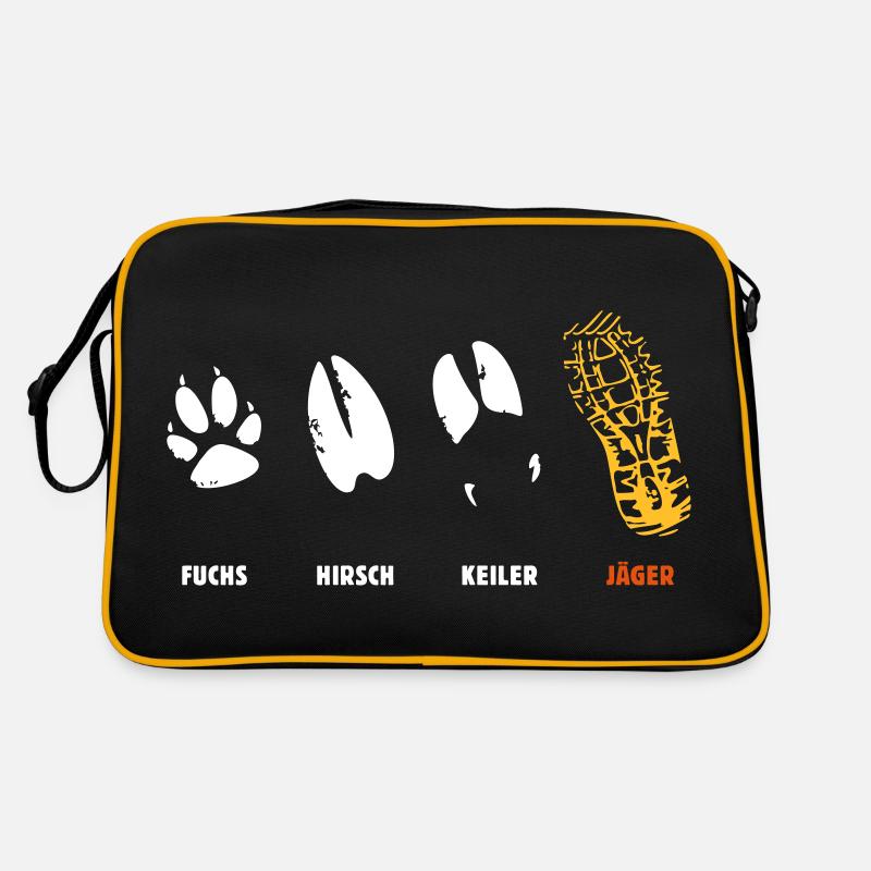 Fox, deer, wedge, hunter, step seal, track Retro Bag