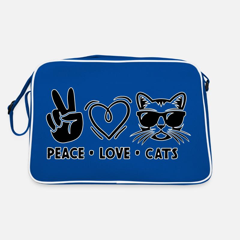 Paix Amour Chats Sac Retro