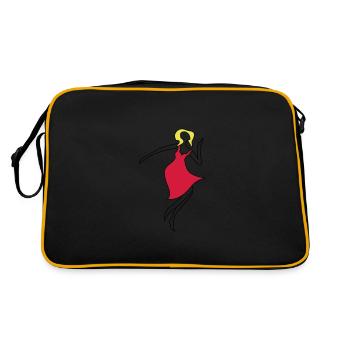 Dancer / Ballerina - with customizable motif colors - Retro Bag - black/gold - Back