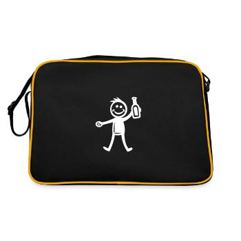Drinking Bottle of Beer - Retro Bag - black/gold - Back