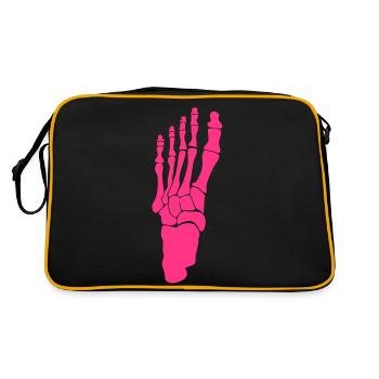 Fuß-Fuß-Skelett 2411 - Retro Tasche - Schwarz/Gold - Hinten