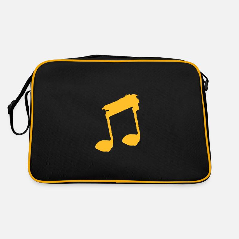 Eighth notes frayed | Vectorgraphic Retro Bag