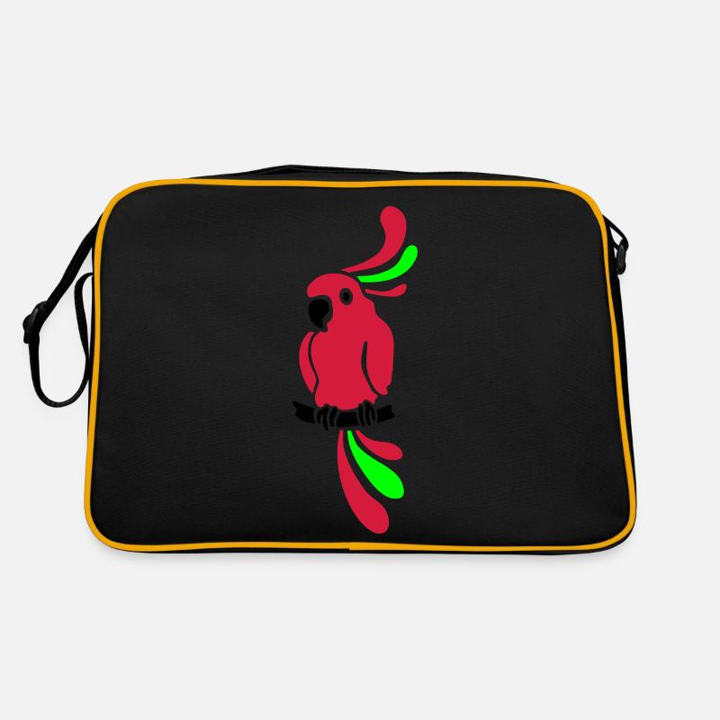 Papagei - bunt - Vogel Retro Tasche
